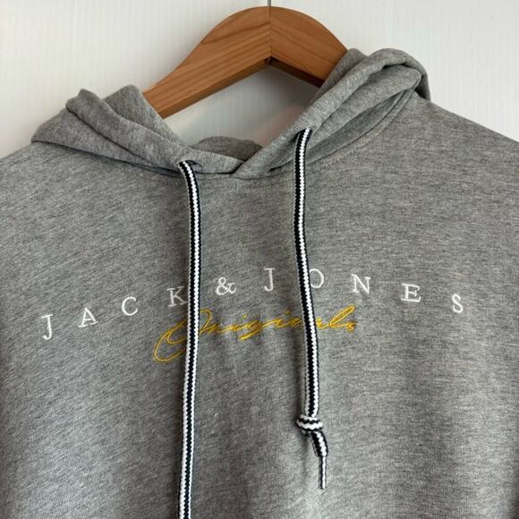 Jack&Jones Originals baby and grey hoodie hooded sweatshirt size medium - Picture 9 of 11